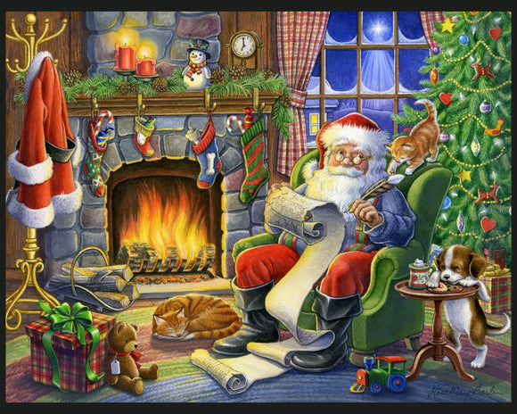 Santa's List by Rose Mary Berlin - Christmas Digital Panel