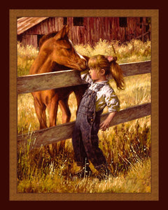 A Quick Sniff Digital Girl & Horse Panel