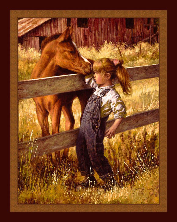A Quick Sniff Digital Girl & Horse Panel