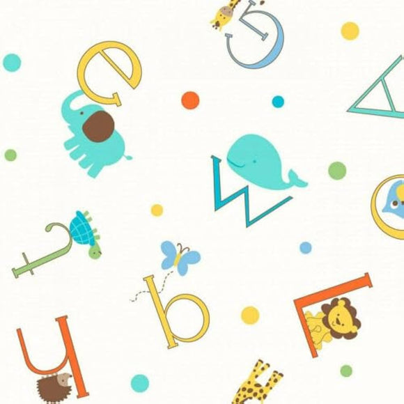 Alphabet Zoo Toss Fabric