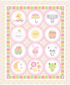 Bundle of Joy Baby Girl Pink Panel P15295