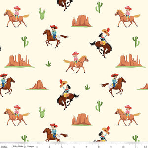 Flannel Lil Buckaroos Giddy Up Cream