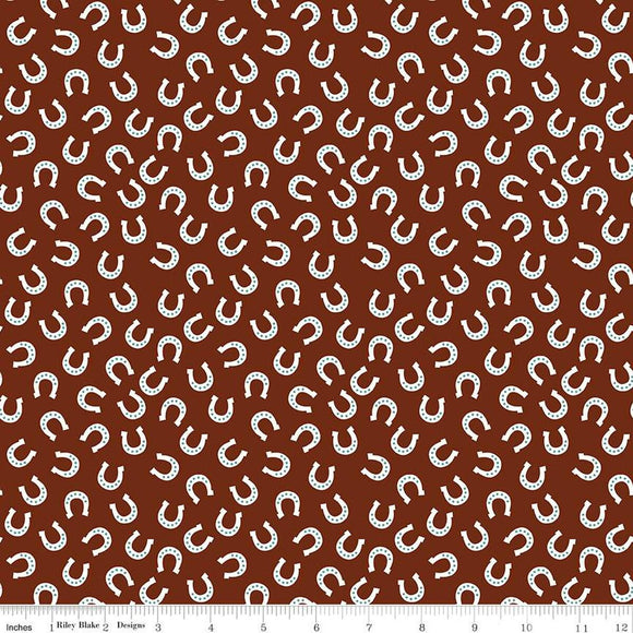 Flannel Lil Buckaroos Horseshoes Brown