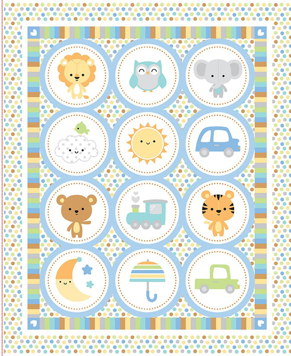 Special Delivery Baby Boy Quilt Panel P15285