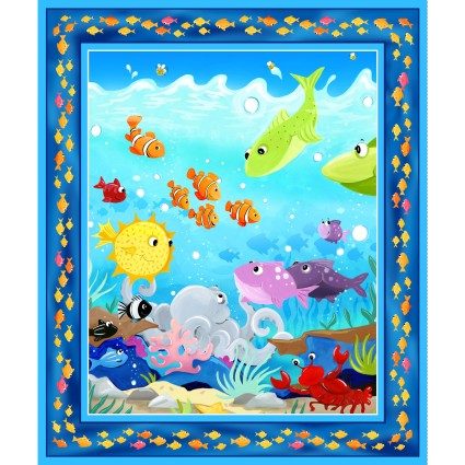 Under the Sea Susybee Baby Quilt Panel