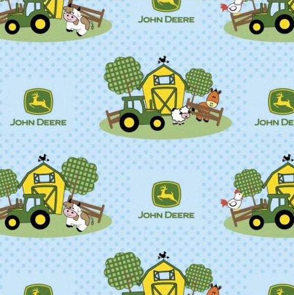 John Deere Baby Barnyard Scenic Fabric 24117