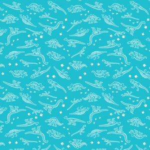 Glow-O-Saurus Mini Dino Skeletons Turquoise
