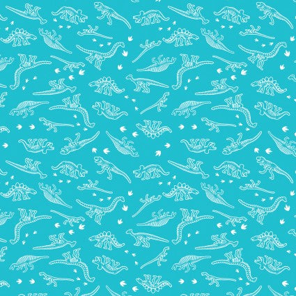 Glow-O-Saurus Mini Dino Skeletons Turquoise