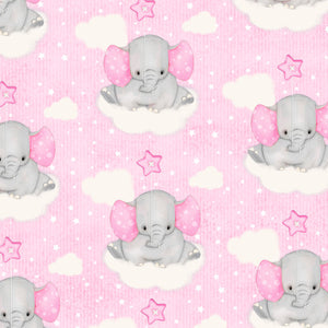 Laminated Cute Animals Cotton Fabric - Baby Pink - By the Yard 92575