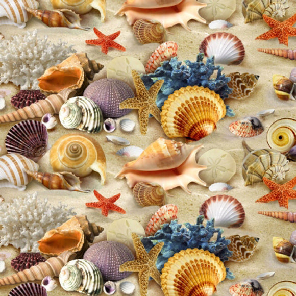 Landscape Medley 278 Seashells & Sand BTY