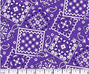 purple bandana fabric