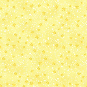 Comfy Flannel Yellow w/ Stars Fabric 9831-44 BTY