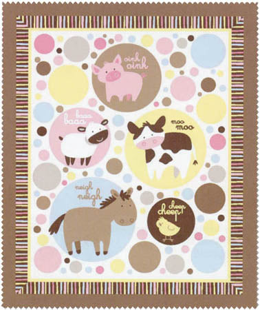 Animal Talk Baby Quilt Panel