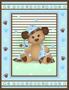 Sleepy Time Puppy Pre-quilted Panel 12