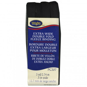 Black Fleece Blanket Binding .5" - 3 Yards - WRI1177207031