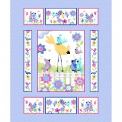 Bird's Buddies Lilac Susybee 620 Block Panel