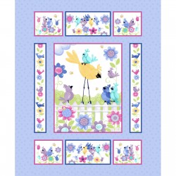 Bird's Buddies Lilac Susybee 620 Block Panel