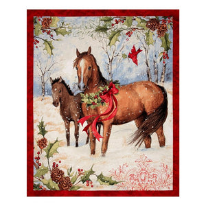 Christmas Horse Panel