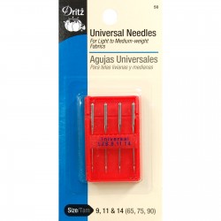 Universal Sewing Machine Needles Assorted Sizes, 9 11 14,  4ct