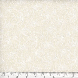 Day Dream White on Natural Cotton Fabric BTY