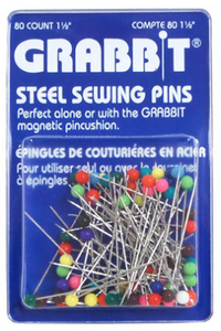 Grabb-IT Steel Sewing Pins 80 Ct 1 1/2" BFPPN