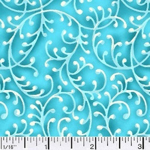Free Way Turquoise Blue Cotton Fabric BTY