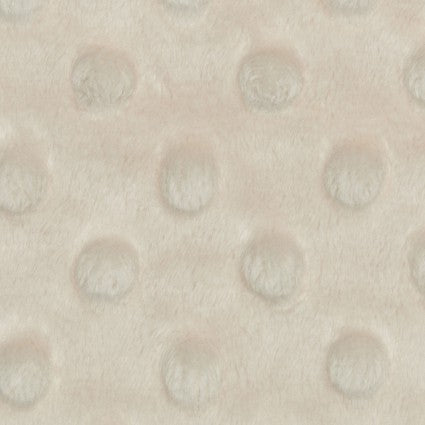 Minky Dimple Dot Beige Fabric BTY 60