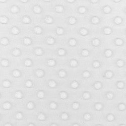 Minky Dimple Dot White Fabric BTY