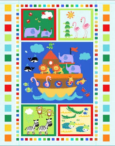 Noah's Ark Paradise Pre-quilted Panel 10