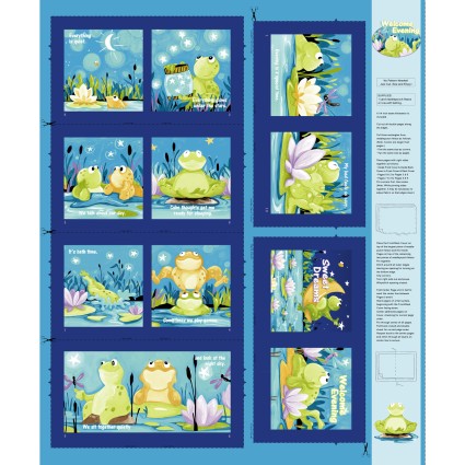 Paul's Pond Susybee Book Panel - Frogs Toads Lilypads