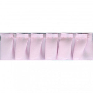 1" Pink Ruffled Box Pleated Ribbon Trim by the Yard