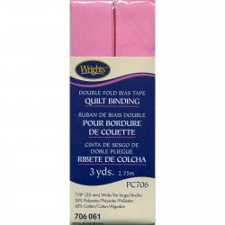 Pink Double Fold Bias Tape Quilt Binding - 3 Yards - WRI117706061