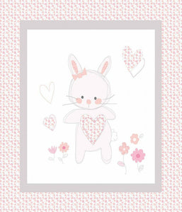 Bunny Love Quilt Top Panel Fabric 19268