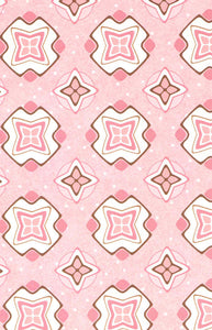 Mosaic Toss Pink 100% Cotton Fabric 63289 BTY