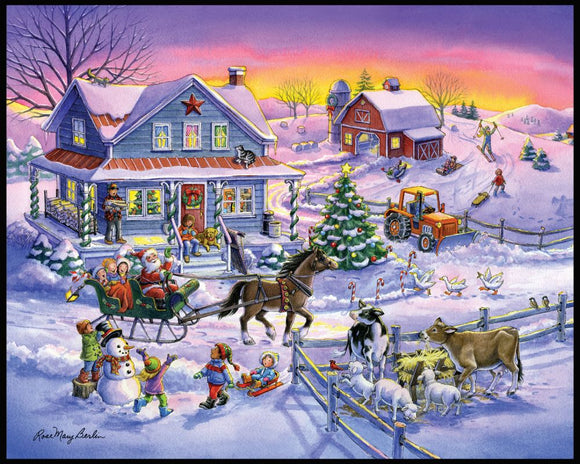 Country Christmas Panel by Rose Mary Berlin