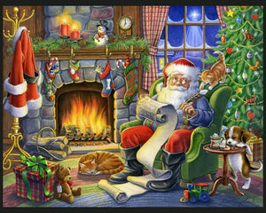 Santa's List by Rose Mary Berlin - Christmas Panel