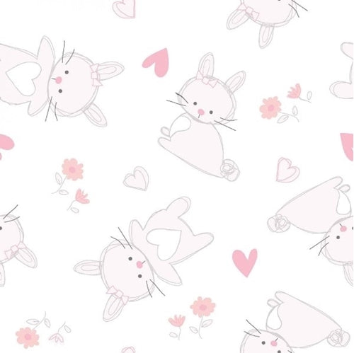 Tossed Bunnies Fabric 19268