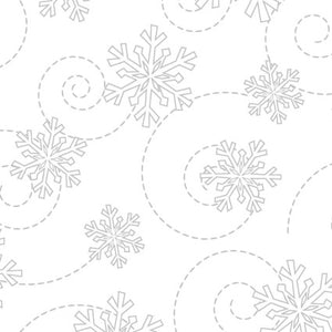 Kimberbell Basic White Snowflake Fabric